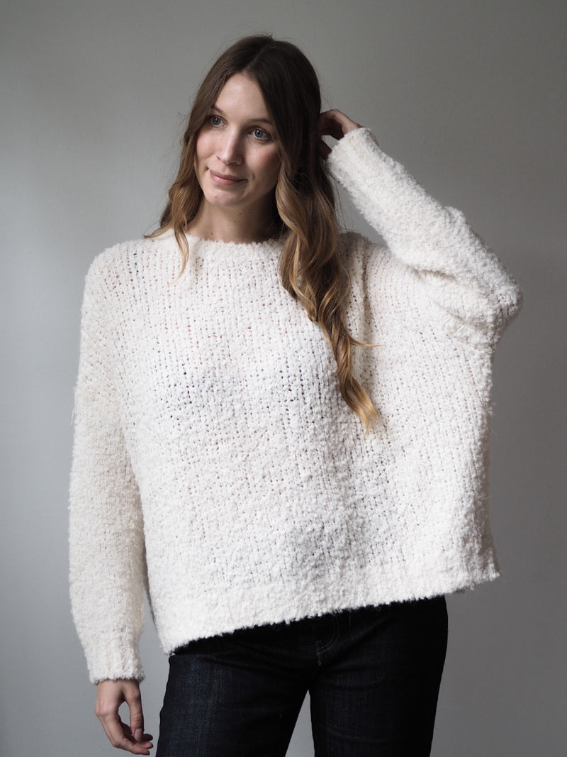 STRICKPULLOVER | BOUCLÉ HELLBEIGE