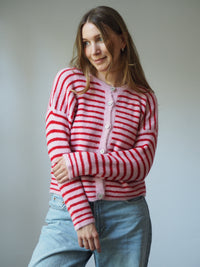 GESTREIFTER SUMMER KNIT CARDIGAN | SOPHIA