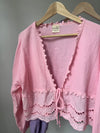 MUSSELIN-BLUSE MIT SPITZENBORTE | SOPHIA
