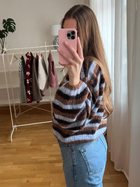 MOCHA STRIPES PULLOVER