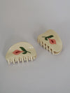 HAARSPANGE FLAMINGO FLOWER OFF WHITE
