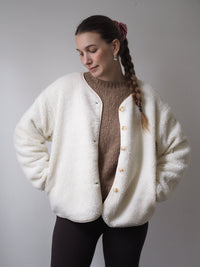 OVERSIZE TEDDYJACKE | CREME