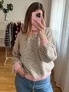 ROSÉ STRIPE PULLOVER
