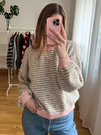 ROSÉ STRIPE PULLOVER