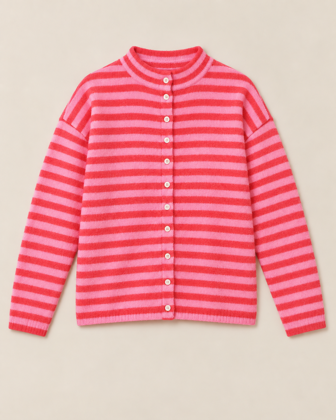 Sweet Stripes Cardigan Rosa/Rot