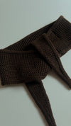 COZY MINI KNIT SCARF - BRAUN