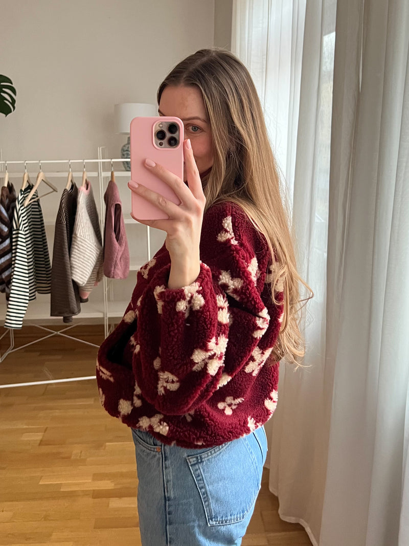 TEDDY HALF-ZIP BLOSSOM SWEATER