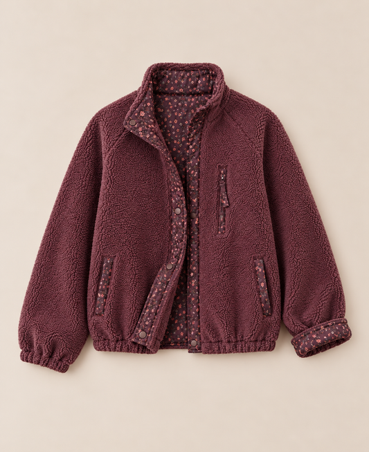 Teddy Wendejacke Bloom Burgundy