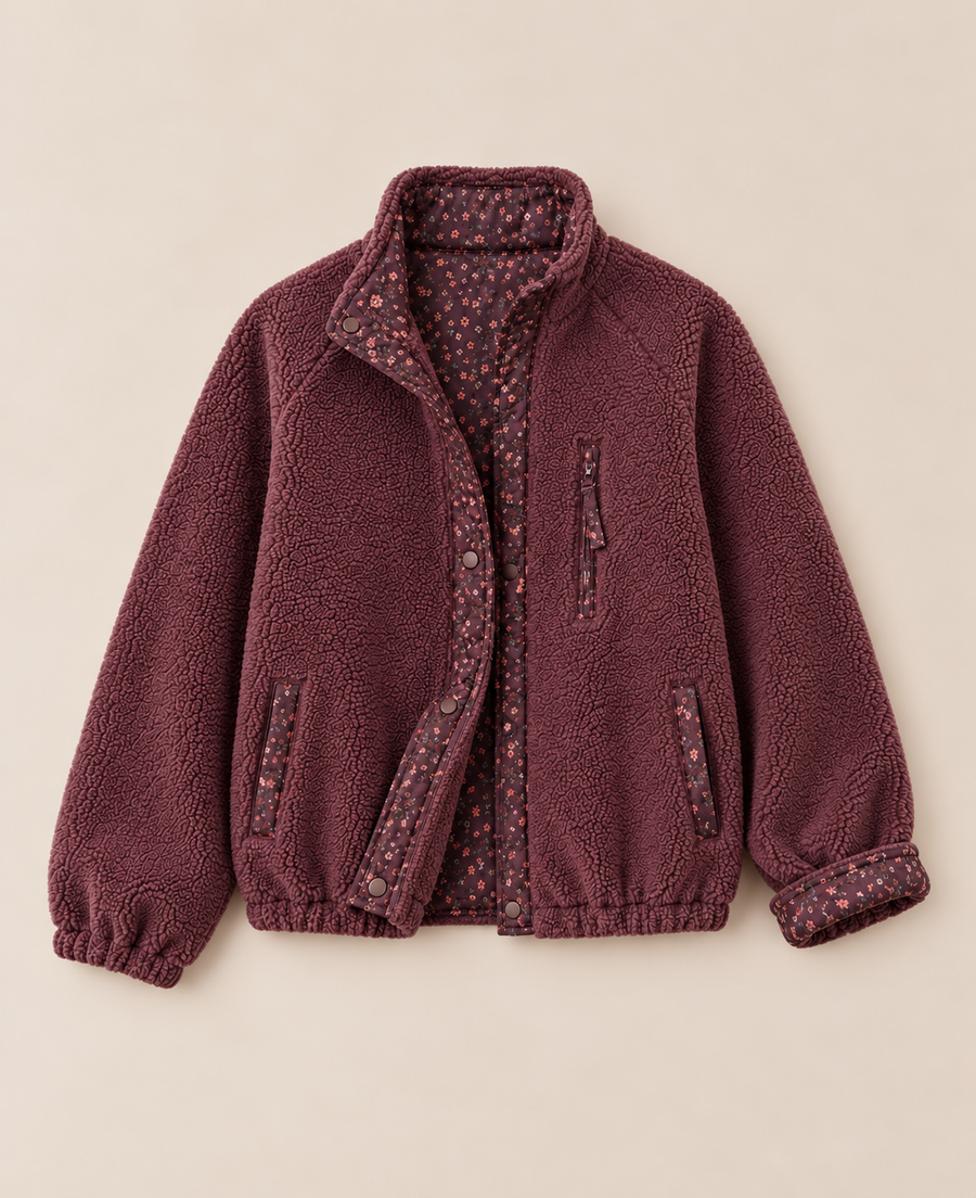 Teddy Wendejacke Bloom Burgundy