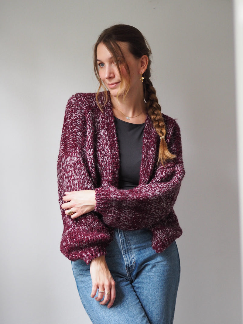 STRICKJACKE | BURGUNDY MELIERT | LOU