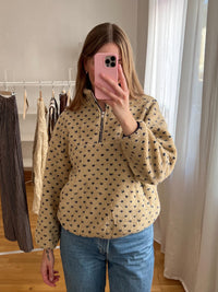 TEDDY HALF-ZIP SWEATER BEIGE
