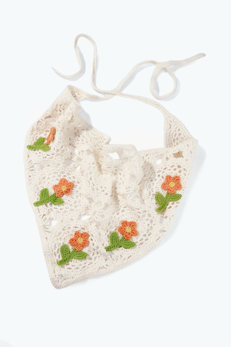 Crochet Bandana Little Flower
