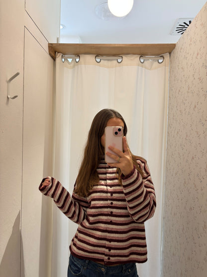 Berry Button Cardigan