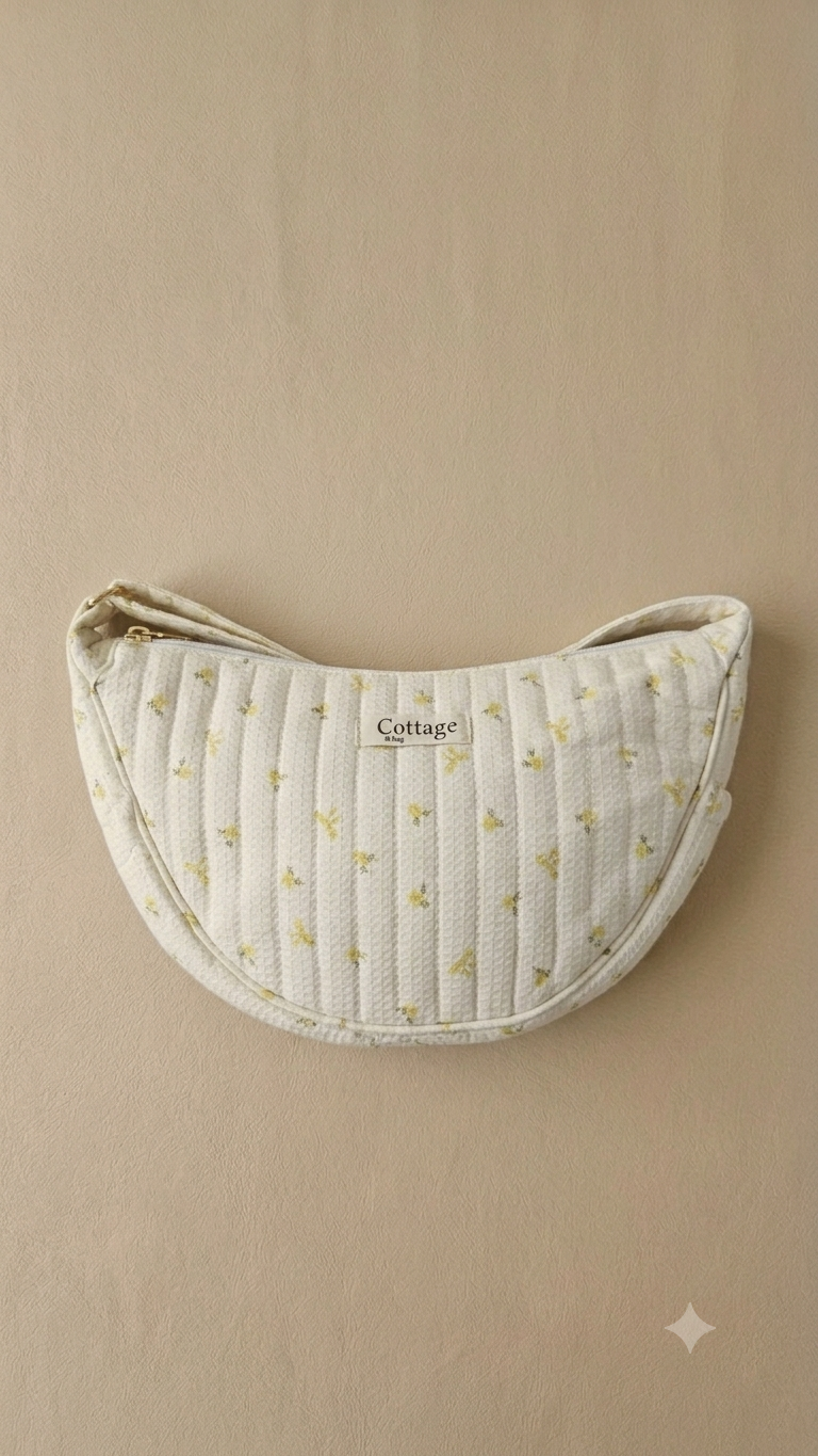 Halfmoon Bag -Little Roses