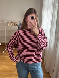 BERRY ROSE STRIPES LONGSLEEVE
