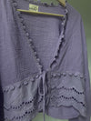 MUSSELIN-BLUSE MIT SPITZENBORTE | SOPHIA