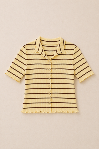 Seaside Button Top gelb