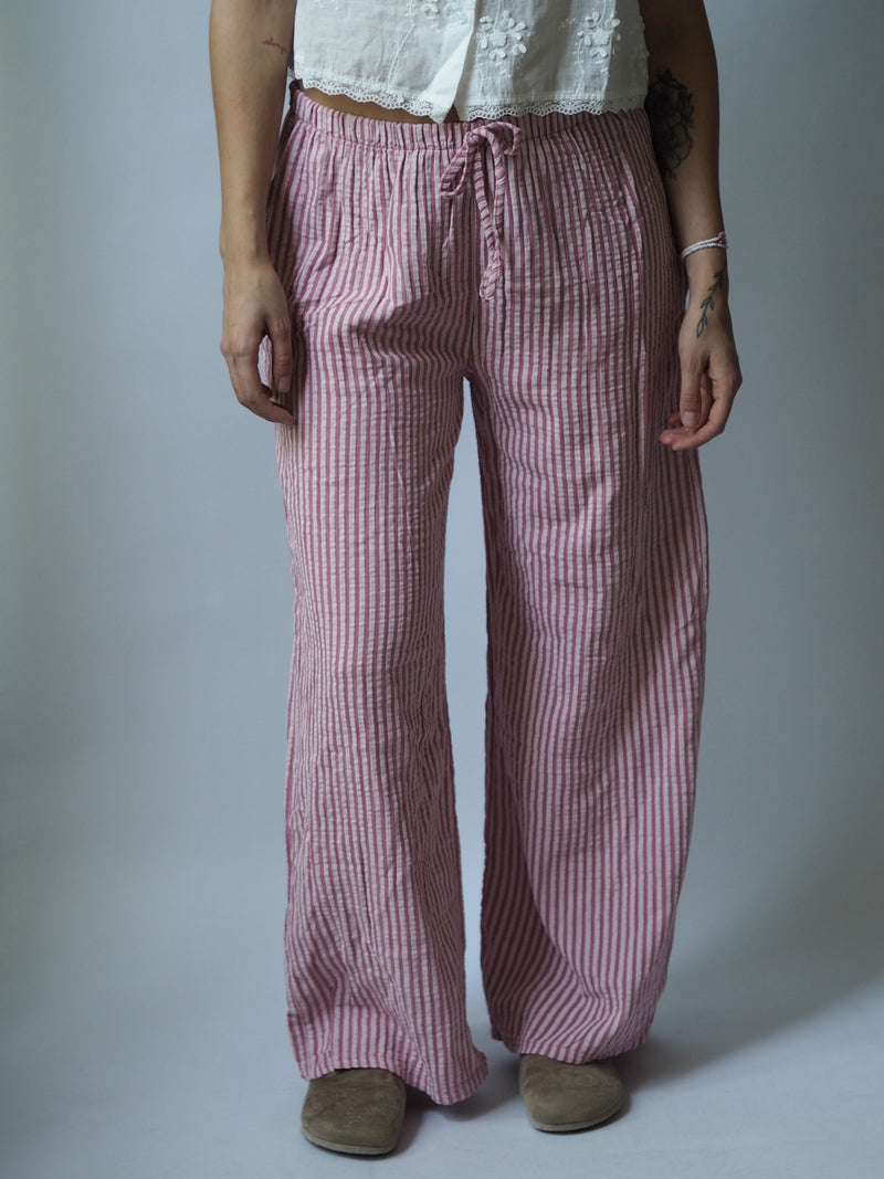 MUSSELIN HOSE LANG | SUNNY STRIPES
