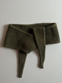 COZY MINI KNIT SCARF - KHAKI