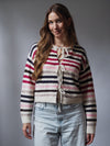 STRIPE & TIE CARDIGAN