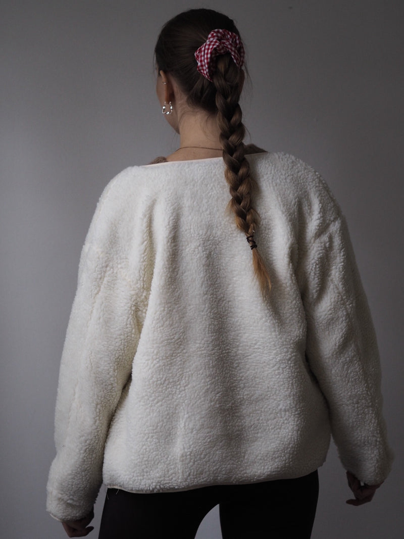 OVERSIZE TEDDYJACKE | CREME