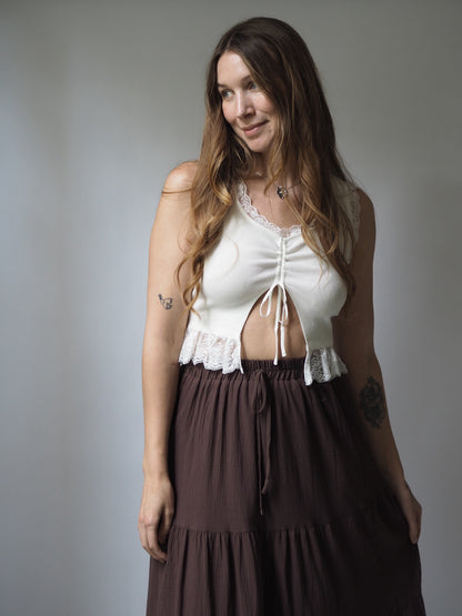 SOMMER TOP MIT RÜSCHEN