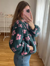 TEDDY HALF-ZIP BLOSSOM SWEATER