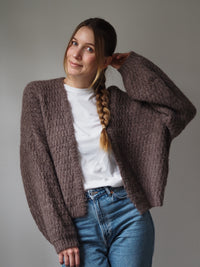 FLAUSCHIGE STRICKJACKE | HELLBRAUN | DARLA