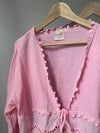 MUSSELIN-BLUSE MIT SPITZENBORTE | SOPHIA