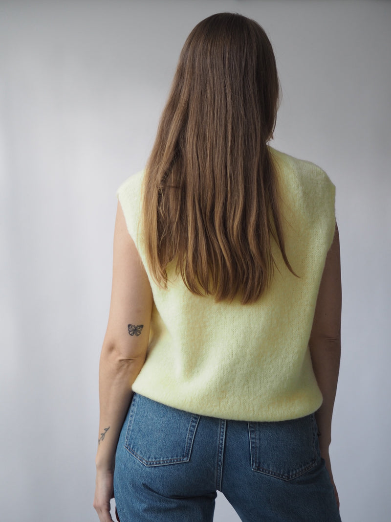 SOFT STRICK-TOP | ELSIE | ZITRONENGELB