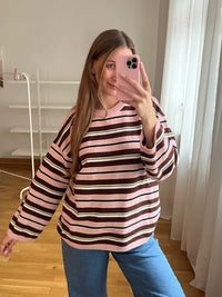 SWEET MOCHA STRIPES SWEATER