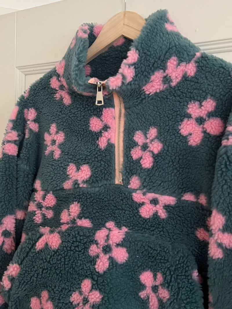 TEDDY HALF-ZIP BLOSSOM SWEATER