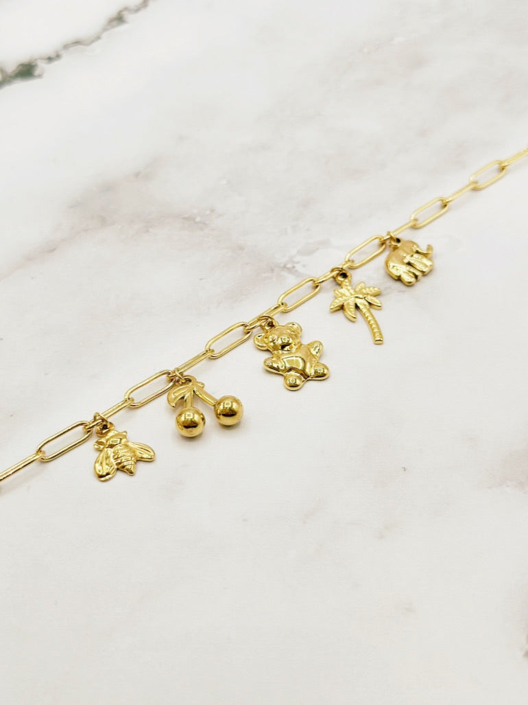 HALSKETTE | GOLD | CHARMS | CUTE