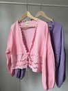 MUSSELIN-BLUSE MIT SPITZENBORTE | SOPHIA