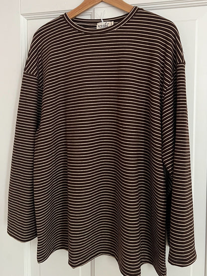 SOFT STRIPES LONGSLEEVE BROWN