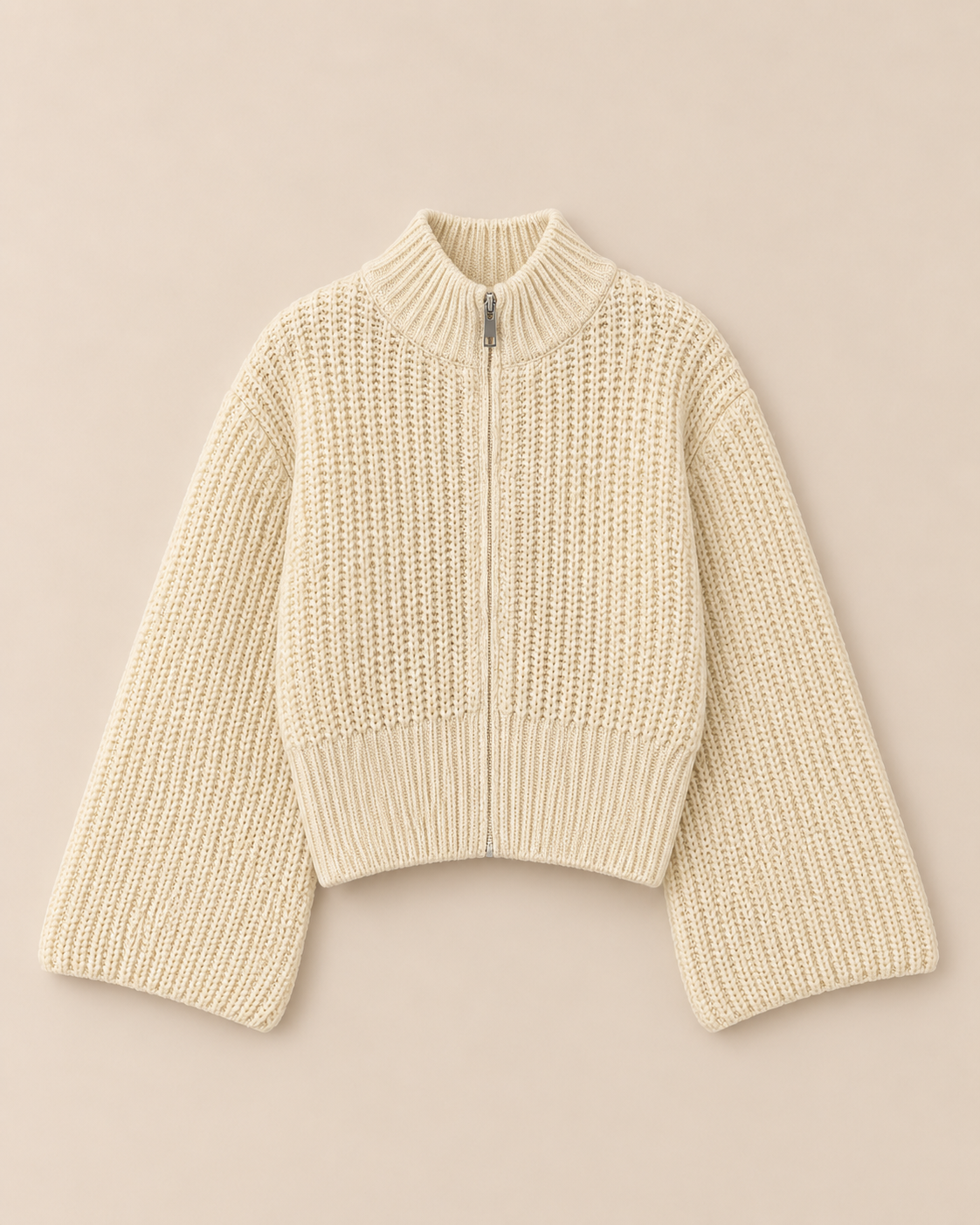 Wide Sleeve Knit Cardigan