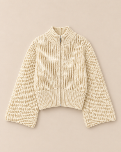 Wide Sleeve Knit Cardigan