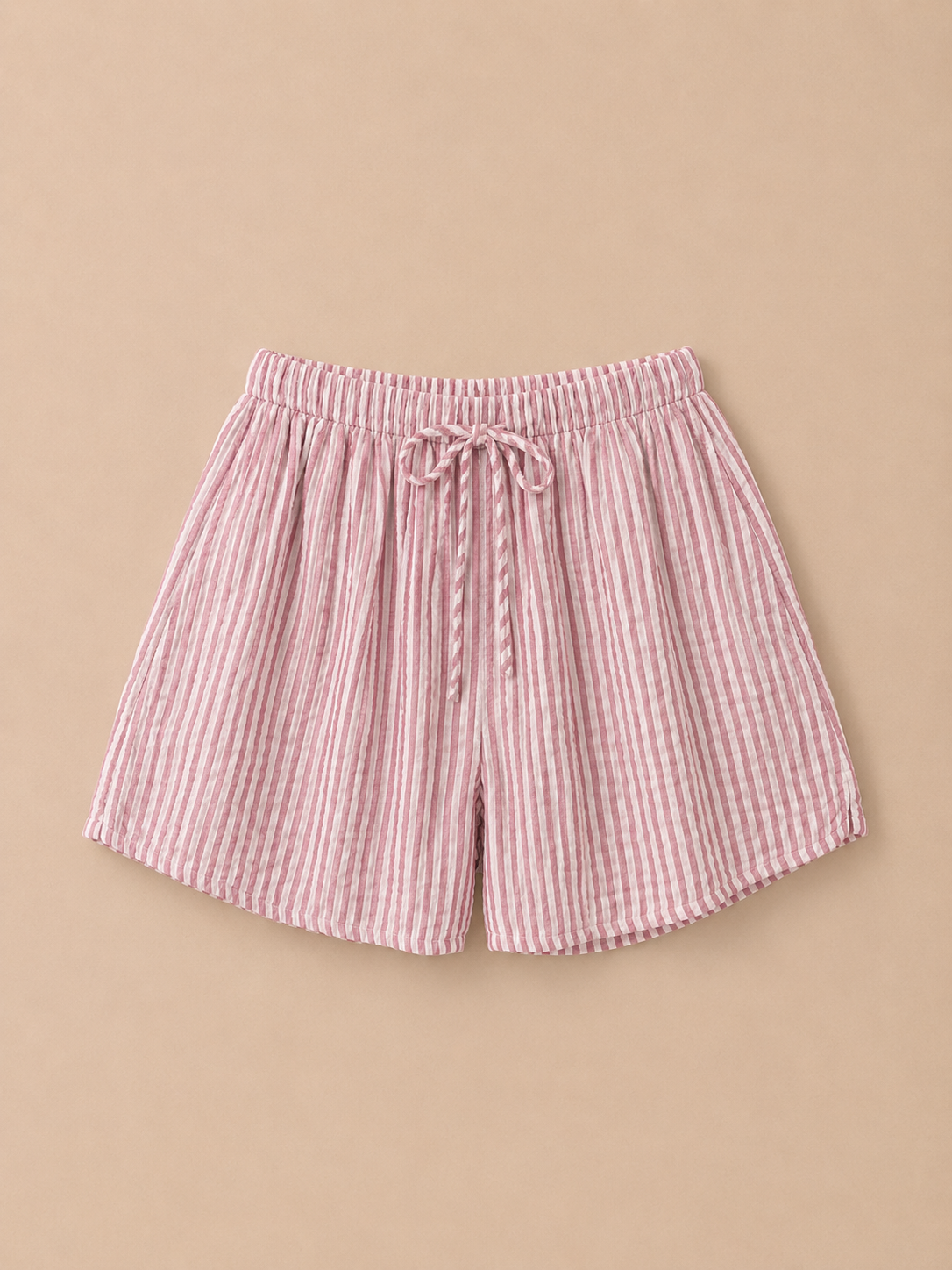 COTTON STRIPE SHORTS