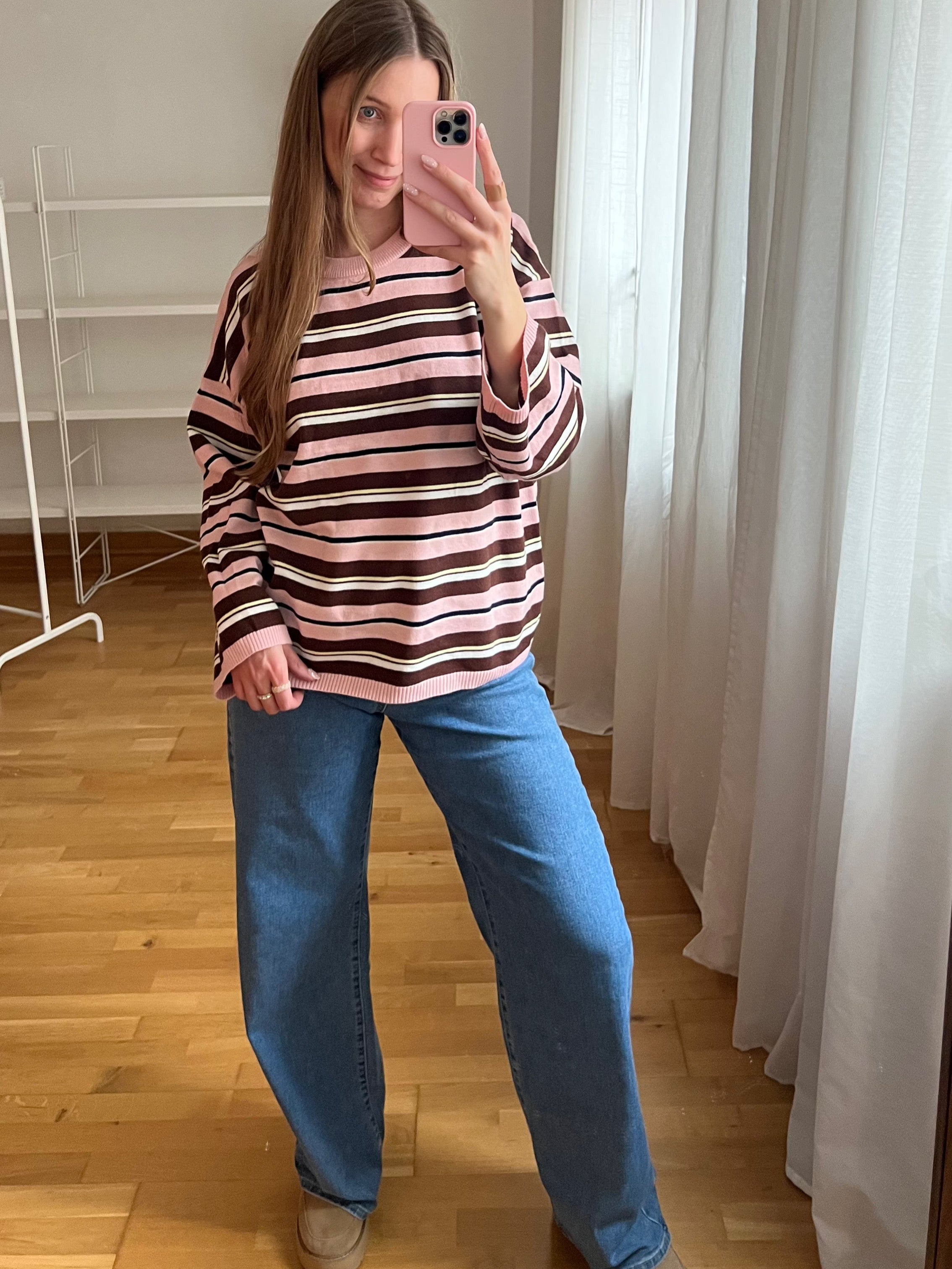 SWEET MOCHA STRIPES SWEATER