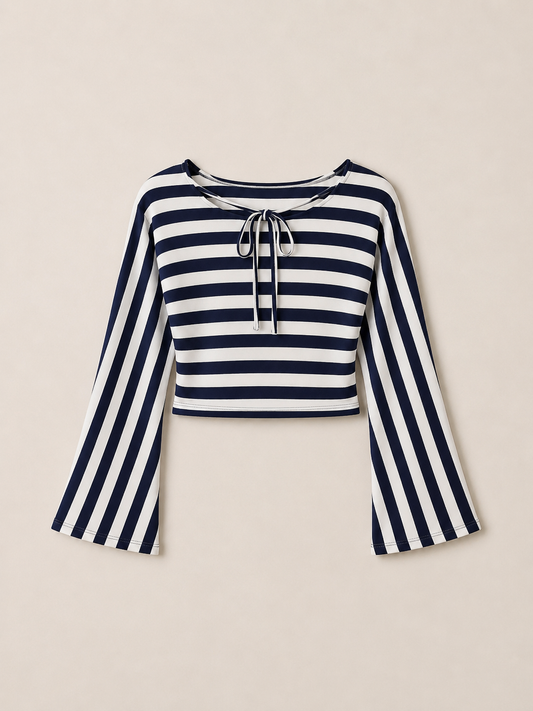 WEEKEND STRIPE TOP NAVY