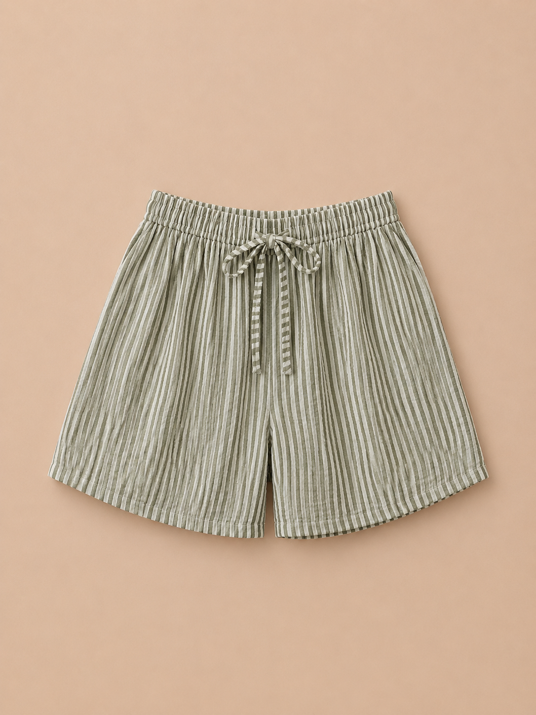 COTTON STRIPE SHORTS