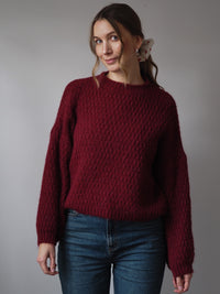 OVERSIZE PULLOVER | DARLA | BORDEAUXROT