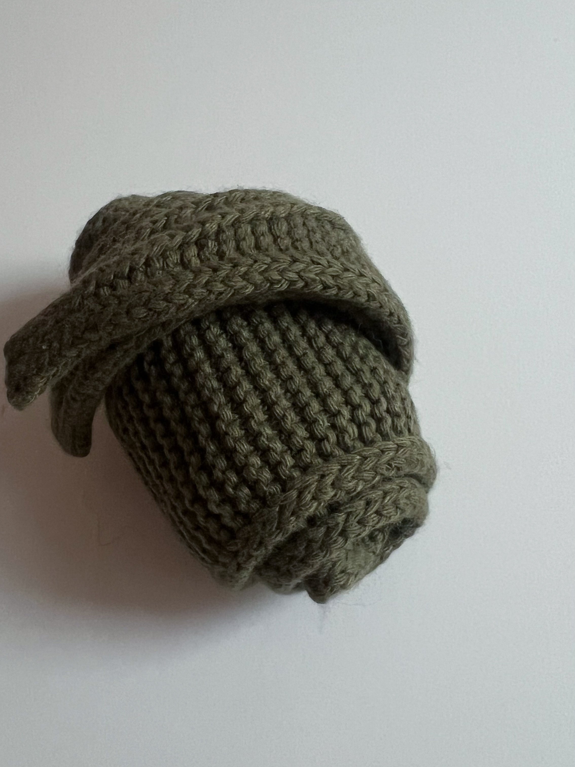 COZY MINI KNIT SCARF - KHAKI