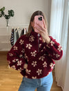 TEDDY HALF-ZIP BLOSSOM SWEATER
