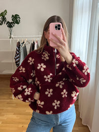 TEDDY HALF-ZIP BLOSSOM SWEATER