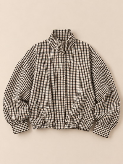 Check Blouson Cream