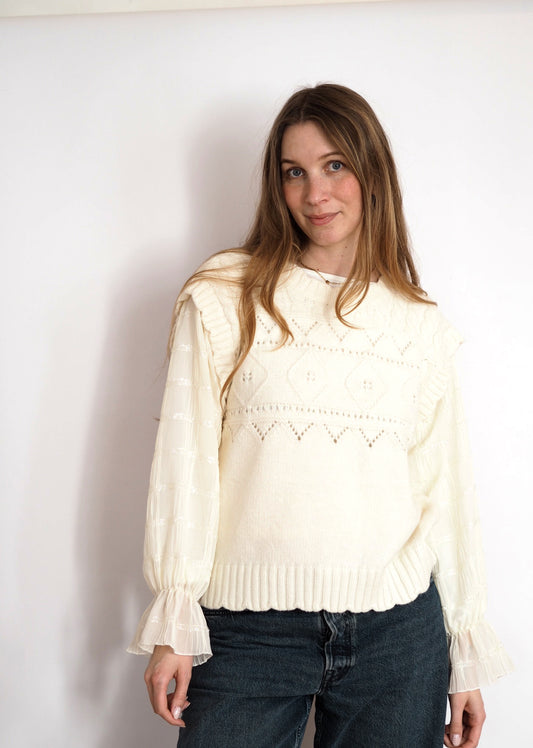 Luna Lace Knit Blouse