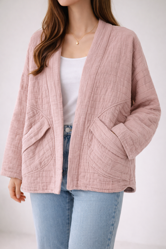 Blush Musselin Jacke
