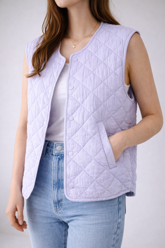 Soft Quilt Weste Lilac