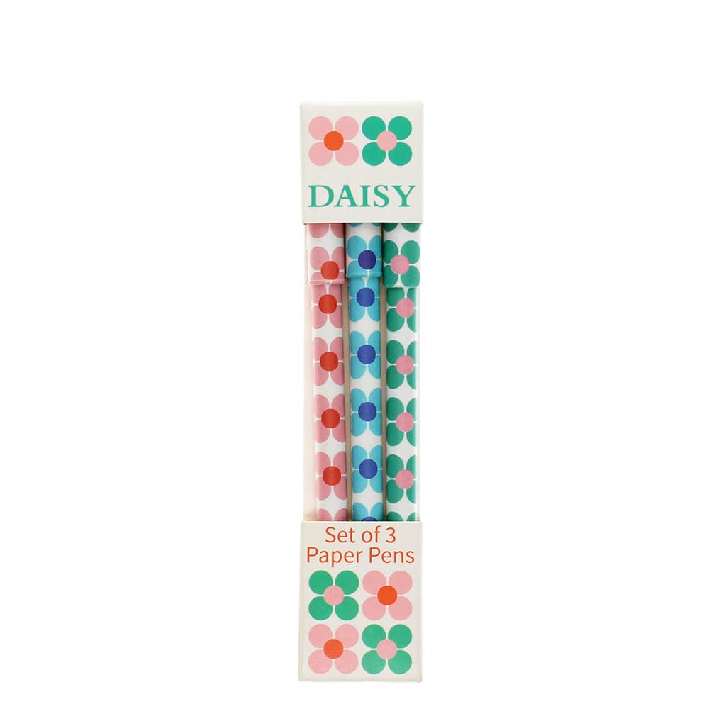 Papierkugelschreiber (3er-Set) - Daisy